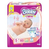 Bỉm Tã dán Bobby size S 54 miếng hoặc 80 miếng . Dành cho bé từ 4 kg đến 8 kg