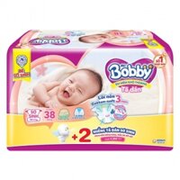 Bỉm – Tã dán Bobby size S – 54 miếng (Cho bé 4 – 8kg)