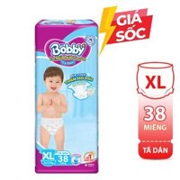 Bỉm – Tã dán Bobby size XL – 38 miếng (Cho bé 12 – 17kg)