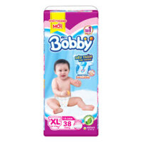 Bỉm – Tã dán Bobby size XL 38 miếng (cho bé 12 – 17kg)