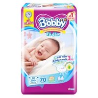 Bỉm - Tã dán Bobby size Newborn 70 miếng (Dưới 5kg) - Ruby Kids