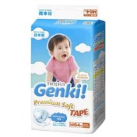 Bỉm tã dán Genki size M 64 miếng (6-11kg)