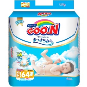 Bỉm - Tã dán Goon Premium S64 - 64 miếng (Cho bé 4 - 8kg)