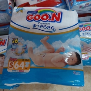 Bỉm - Tã dán Goon Premium S64 - 64 miếng (Cho bé 4 - 8kg)