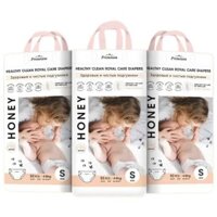 Bỉm - Tã dán Honey Premium size S 52 miếng (4-8kg) - Ruby Kids