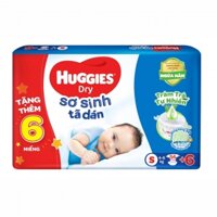 Bỉm - Tã dán Huggies cộng miếng size S 54 + 6 miếng (4 - 8kg)