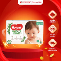 Bỉm Tã Dán Huggies Platinum Nature Made Thấm Hút Khóa Tràn Vượt Trội Size M64 Cho Bé Trên Từ 6-11kg - Bibomart