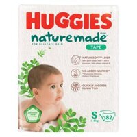 Bỉm tã dán Huggies Platinum Nature Made size S 82 miếng (4-8kg) (giao bao bì ngẫu nhiên)