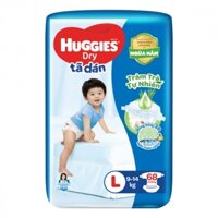 Bỉm - Tã dán Huggies size L - 68 miếng (9 - 14kg)