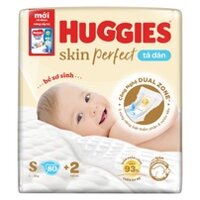 Bỉm – Tã dán Huggies Size S 80 miếng (Cho bé từ 4-8kg)