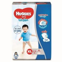 Bỉm - Tã dán Huggies size XL - 62 miếng (Cho trẻ 11 - 16kg).