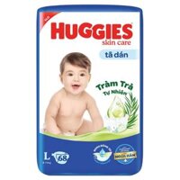 Bỉm Tã dán Huggies Skincare size L 68 miếng (9 – 14 kg)