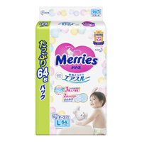 Bỉm - Tã dán Meries size L64 dành cho bé (9-14kg)