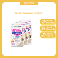 Bỉm/ Tã dán Merries cộng miếng đủ size NB96/ S88/ M64/ L50/XL44/XXL28 - Sam Store
