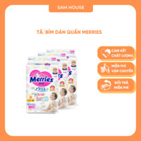 Bỉm/ Tã dán Merries cộng miếng đủ size NB96/ S88/ M64/ L50/XL44/XXL28 - Sam House