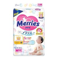 Bỉm – Tã dán Merries M 64 miếng (Cho bé 6-11 kg)