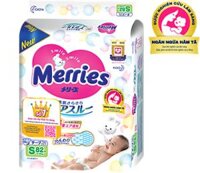 Bỉm – Tã dán Merries S 82 miếng (Cho bé 4-8 kg)