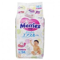 Bỉm - Tã dán Merries size L - 54 miếng