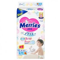 Bỉm - Tã dán Merries size L 58 nội địa thêm miếng (9 - 14kg)