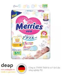 Bỉm tã dán Merries size S 82 miếng (4-8kg) DEEP35 www.yeuhangduc.vn sẵn sàng cho bạn