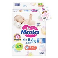 Bỉm Tã dán Merries size S (cho bé 4 – 8kg)