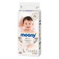 Bỉm tã dán Moony Natural size L 38 miếng (9-14kg)