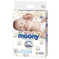 Bỉm - Tã dán Moony Natural size S 58 miếng (Cho bé 4 - 8kg)