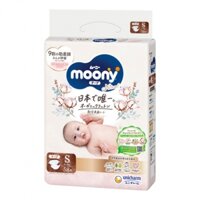 Bỉm - Tã dán Moony Natural size S 58 miếng