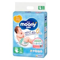 Bỉm - Tã dán Moony size S, 84 miếng (4-8kg)  - Ruby Kids