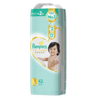 Bỉm tã dán Pampers Nhật size L 42 miếng (9-14kg, New)