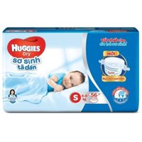 Bỉm tã dán sơ sinh Huggies Dry size S 56 miếng (4-8kg)