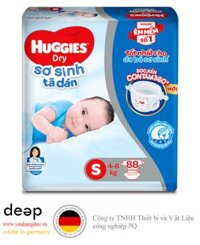 Bỉm tã dán sơ sinh Huggies Dry size S 88 miếng (4-8kg)  DEEP35 www.yeuhangduc.vn sẵn sàng cho bạn