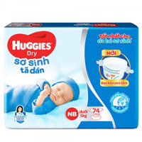 Bỉm - Tã dán sơ sinh Huggies size NB - 74 miếng (Cho trẻ dưới 5kg)