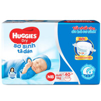 Bỉm - Tã dán sơ sinh Huggies size NB - 40 miếng (Cho trẻ dưới 5kg)