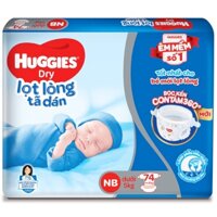 Bỉm - Tã dán sơ sinh Huggies size NB - 74 miếng (Cho bé dưới 5kg) - A24