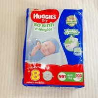 Bỉm – Tã Huggies Miếng lót sơ sinh NB1 108+8 miếng ( cho bé dưới 5kg)