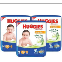 Bỉm/ Tã Huggies tràm trà siêu đại/ Bỉm Huggise Natural Made đủ size mẫu mới