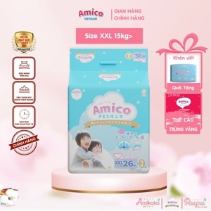 Bỉm - Tã quần Amico size XXL 26 + 2 miếng (Cho bé ≥15kg)