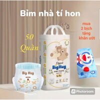 Bỉm Tả Quần Big Hug 50 Miếng Phom Bo Mông Chun Đệm Mây Đủ Size Cho Bé Yêu