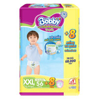 Bỉm - Tã quần Bobby 1805 Size XXL - 56 miếng tặng 8 miếng (15 - 25kg)