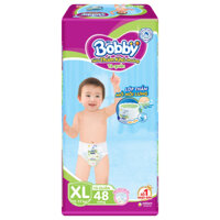 Bỉm tã quần Bobby Fresh siêu mỏng size XL 48 miếng (12-17kg)