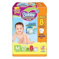 Bỉm - Tã quần Bobby Fresh Pants Size M - 62 miếng tặng 8 miếng (6 - 11kg)