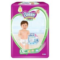 Bỉm – Tã quần Bobby size L – 68 + 8 miếng (Cho bé 9 – 14kg)
