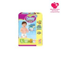Bỉm tã quần Bobby size L 68 miếng – Tặng 8 miếng (9-13kg)