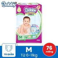 Bỉm-Tã quần Bobby size M 76 miếng (6-11kg)