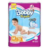 Bỉm tã quần Bobby size M 76 miếng (6-10kg)