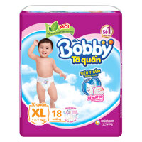 Bỉm – Tã quần Bobby size XL – 18 miếng (Cho bé 12 – 17kg)