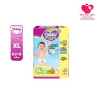 Bỉm tã quần Bobby size XL 62 miếng – Tặng 8 miếng (12-17kg)