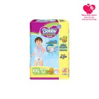 Bỉm tã quần Bobby size XXL 56 miếng – Tặng 8 miếng (15-25kg)