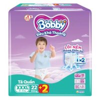 Bỉm tã quần Bobby size XXXL 22 miếng (20-35kg) (giao bao bì ngẫu nhiên)